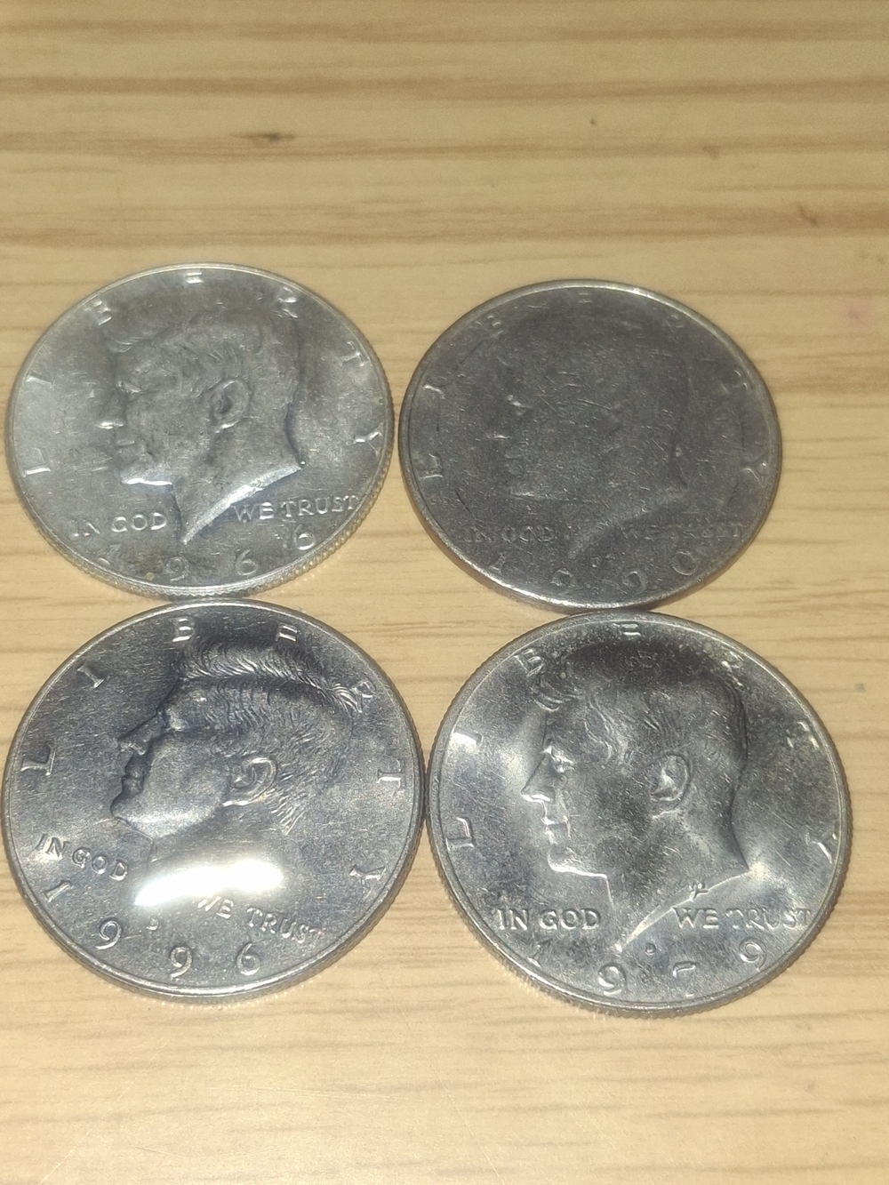 Just USA Silver-Tone Kennedy Half Dollar Set (4)